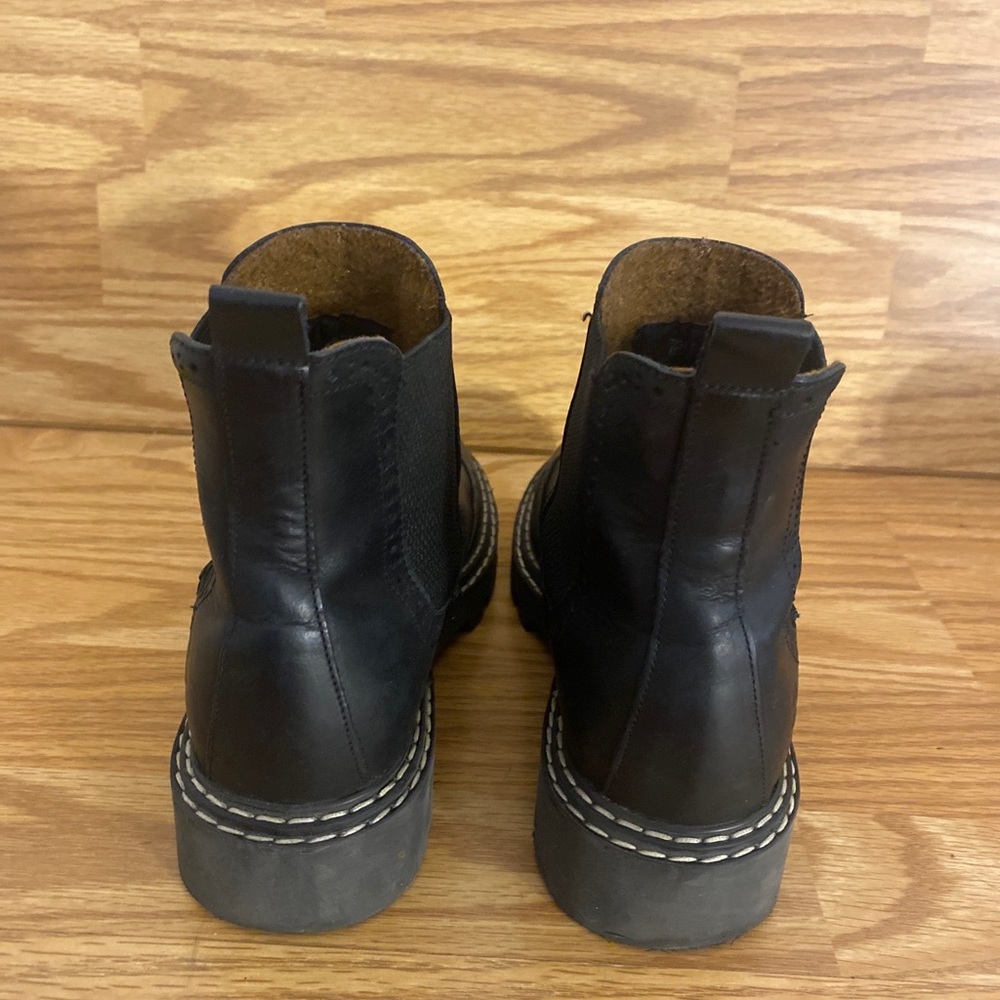 Bull Boxer Payton Slip On Chelsea Ankle Boots Women’s Size 7 M Black Wingtip - Picture 5 of 12